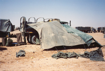 This was our home in Iraq for six days. It slept three.