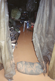 Our tent was flooded